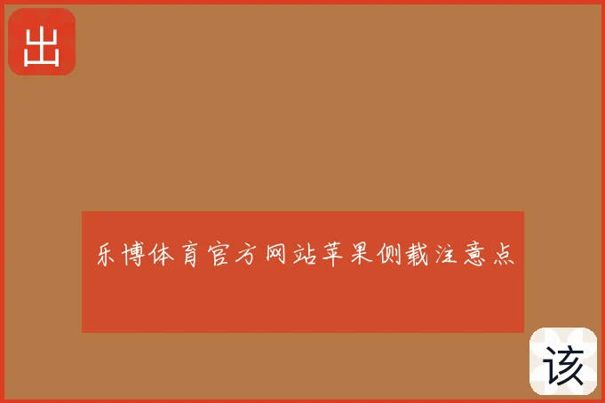 乐博体育官方网站苹果侧载注意点